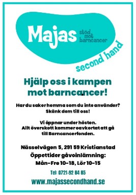 Majas Stöd Mot Barncancer Second Hand